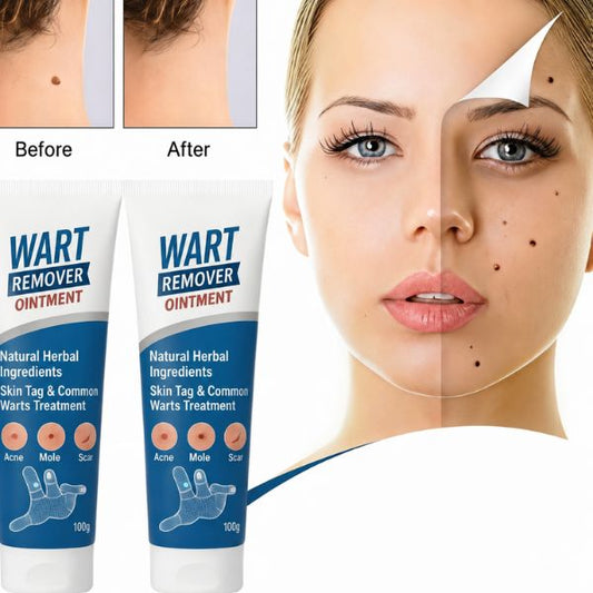 Herbal wart remover ointment application