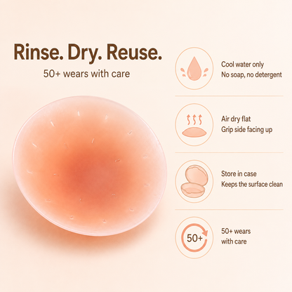 Rinse, dry, reuse - 50+ wears with care