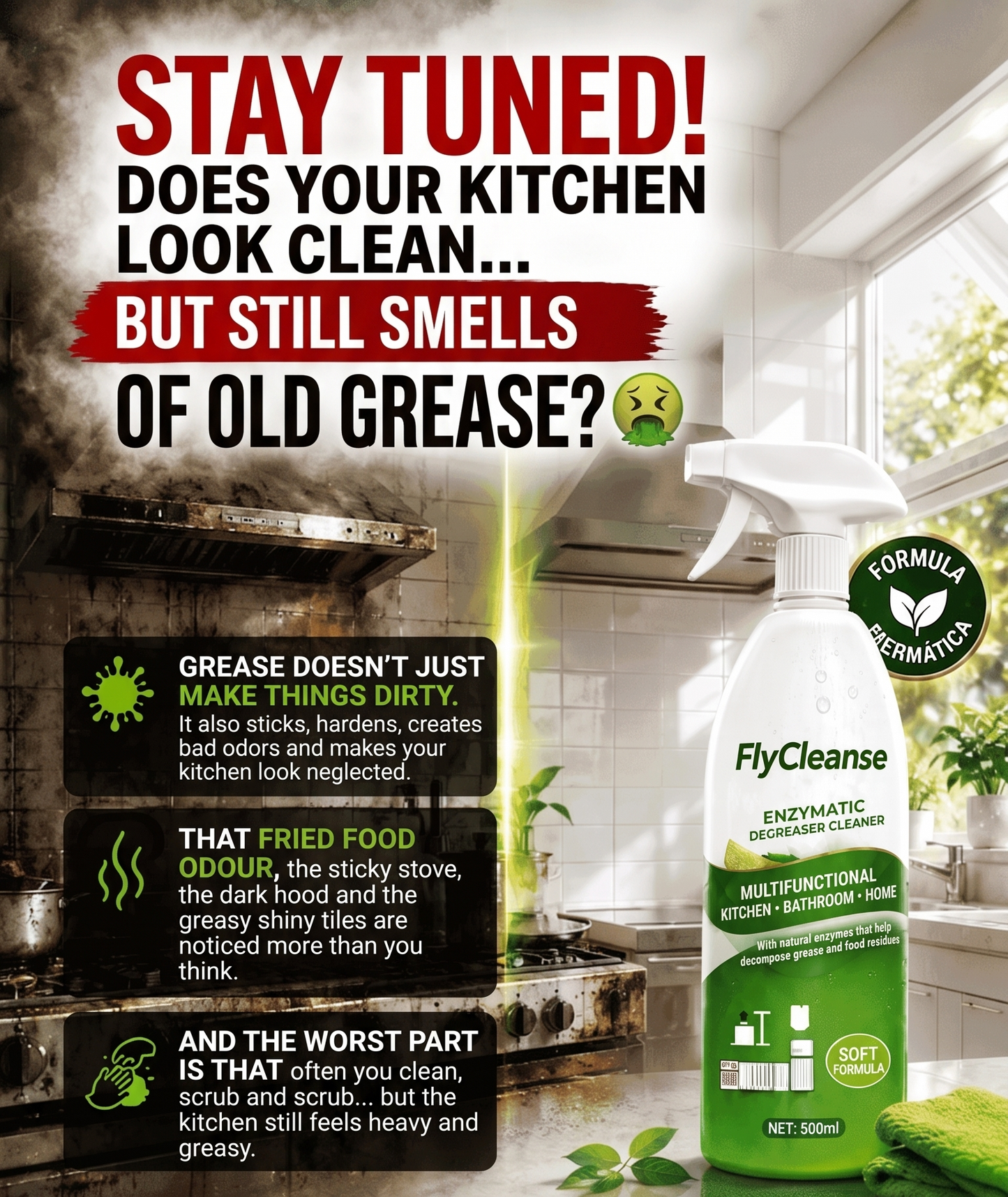FlyCleanse — Enzymatic Degreaser Cleaner | BUY 1 GET 1 FREE