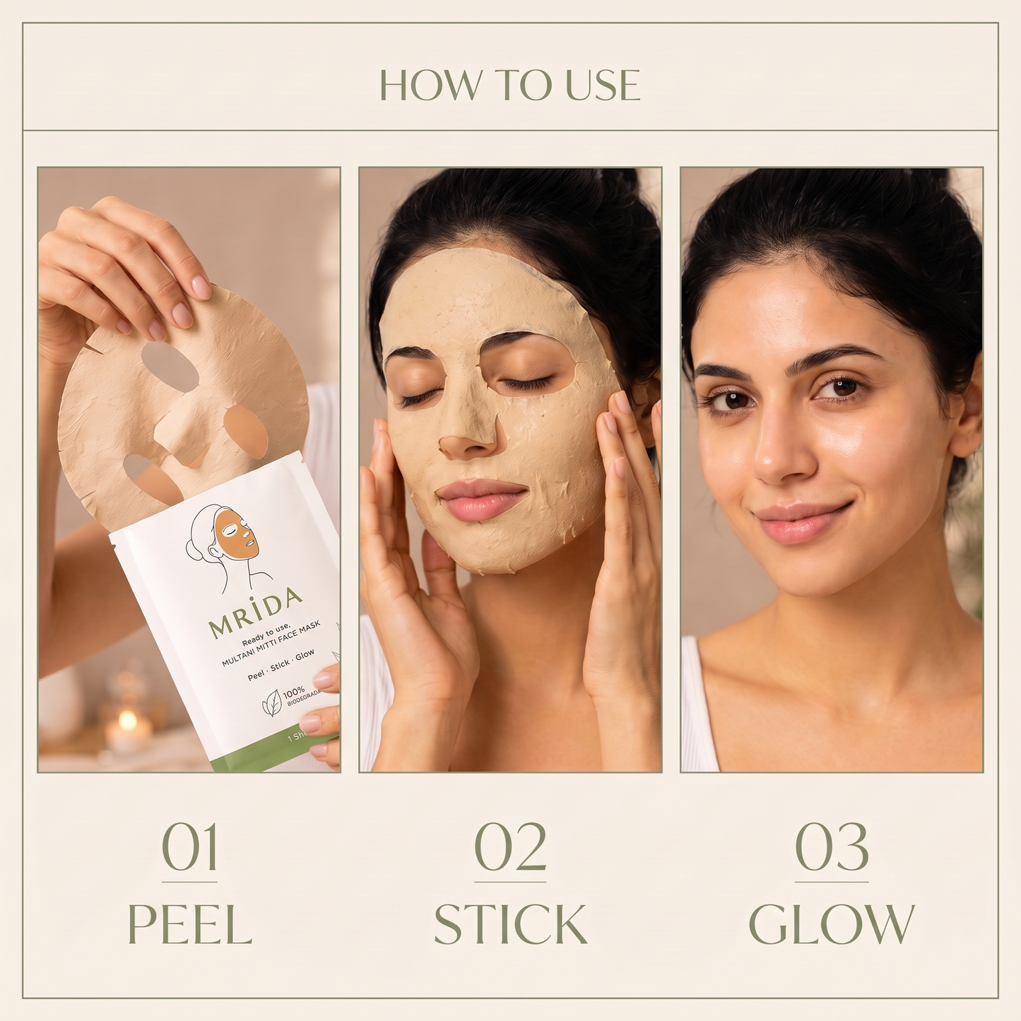 Mrida™ Multani Mitti Face Mask ( Pack of 5)