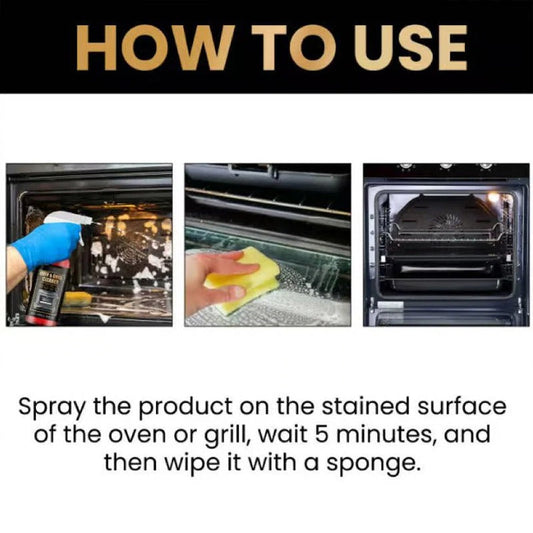 Powerful Oven & Grill Cleaner Spray ( BUY 1 GET 1 FREE ) | Dissolves Grease in 5 Mins |